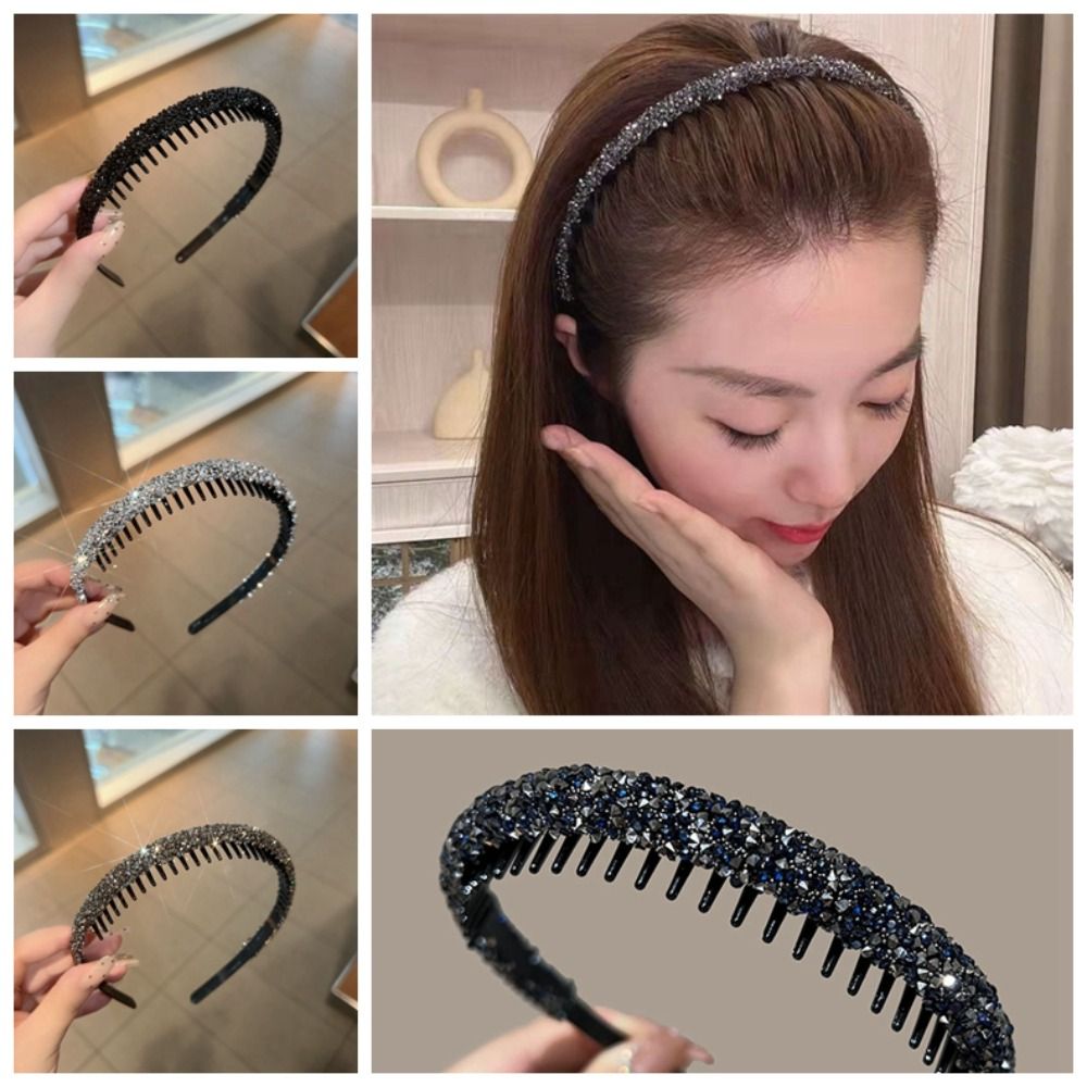 Korean Lifestyle - Fashion Plastic Rhinestone Headband Make Up