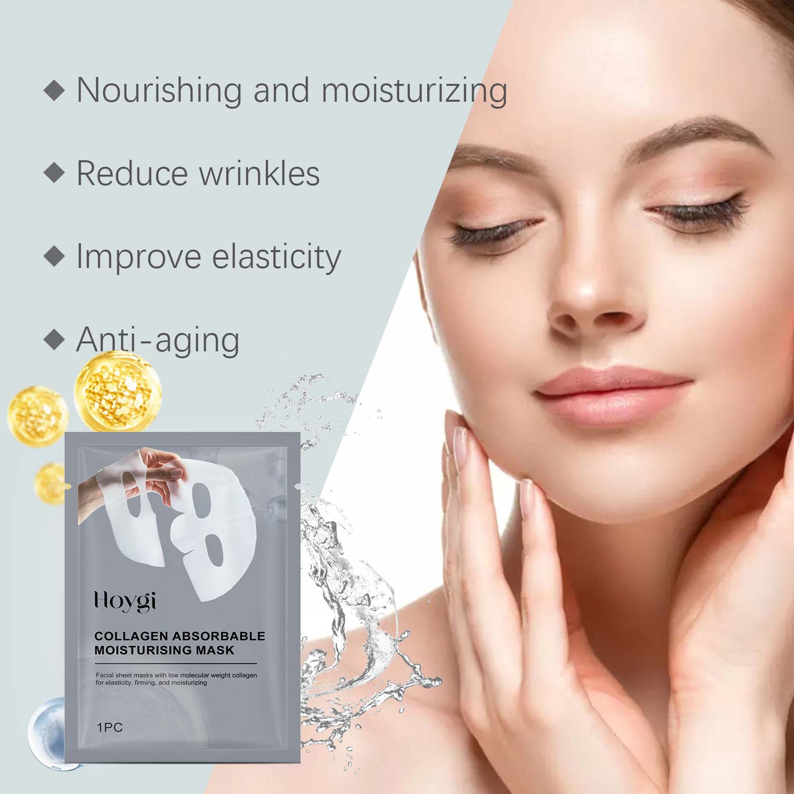 Sheet Mask Collagen - Collagen Patch Facial Mask Hydrating and