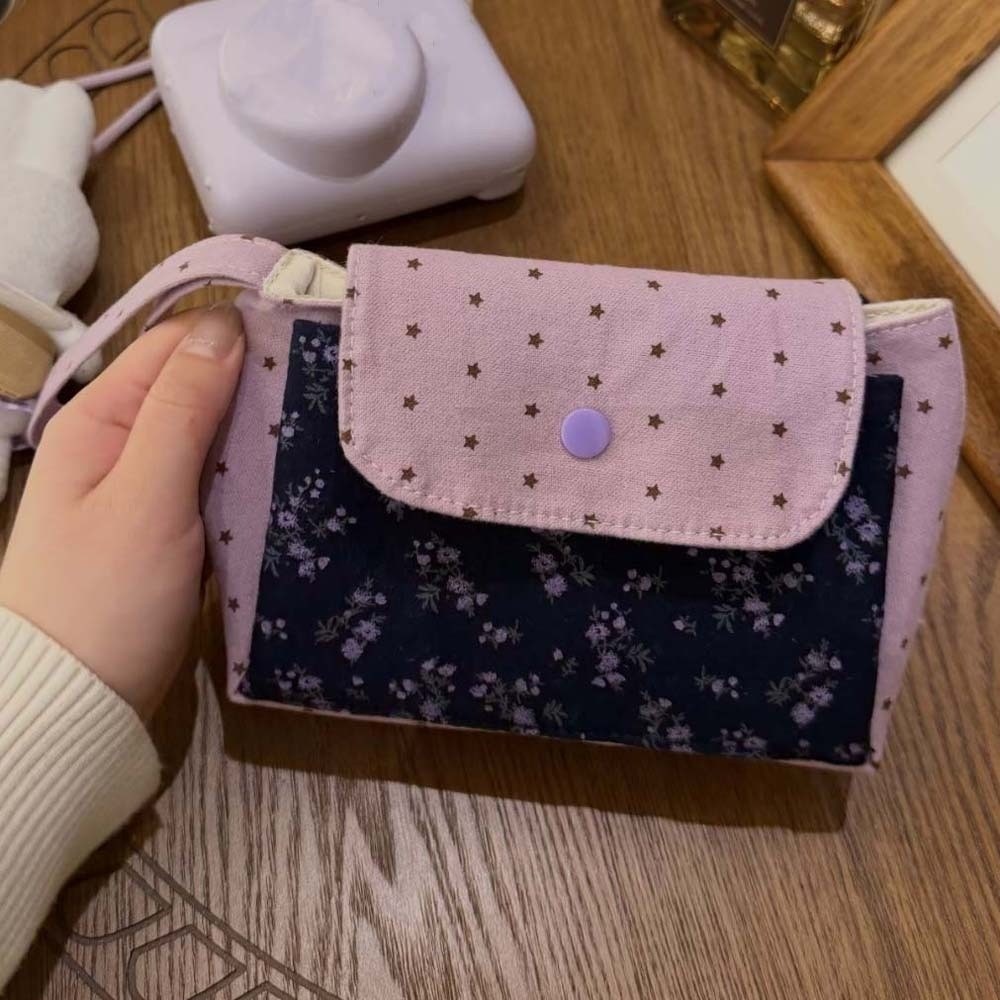 Purple Print Floral Makeup Bag - đánh giá và giá Korean Lifestyle & Kids Boutique Photos