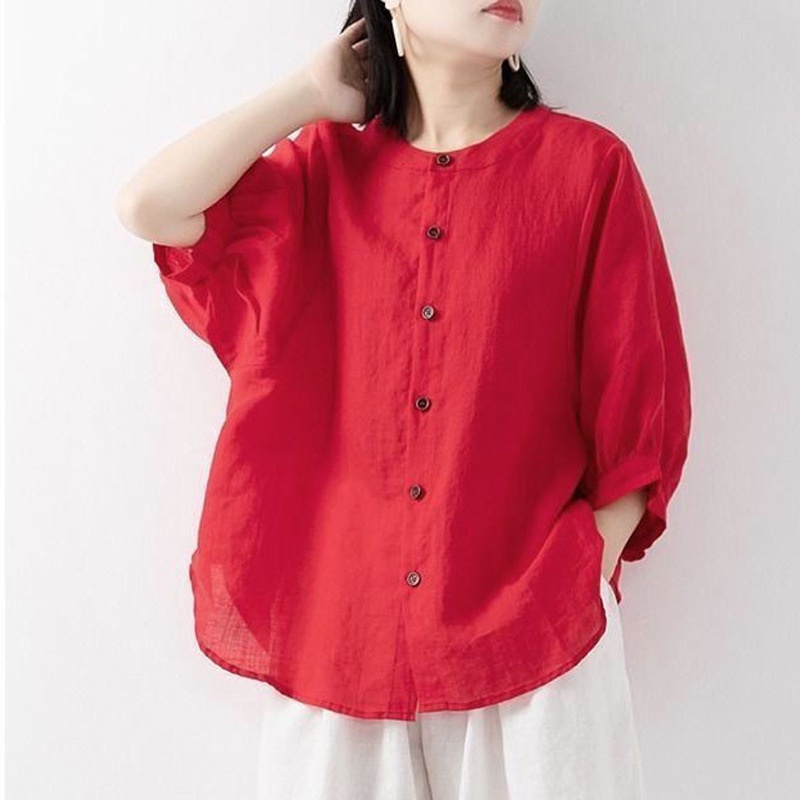 Cotton and linen shirt women's - đánh giá và giá Korean Lifestyle