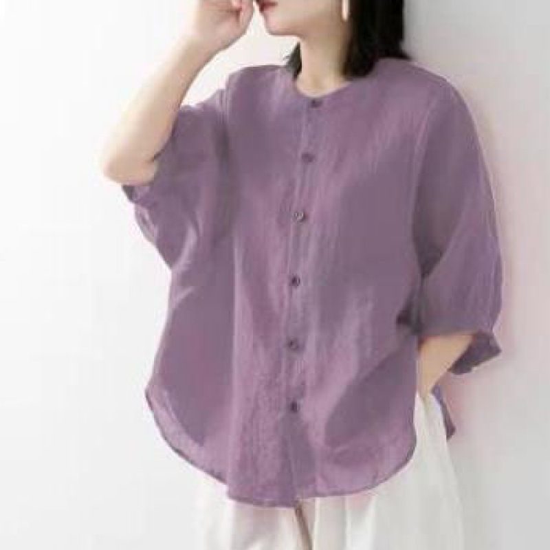 Cotton and linen shirt women's - đánh giá và giá Korean Lifestyle