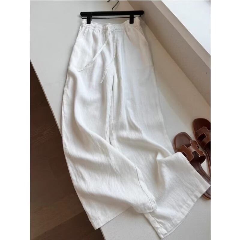 Korean White Cotton Linen Wide - đánh giá và giá Korean Lifestyle