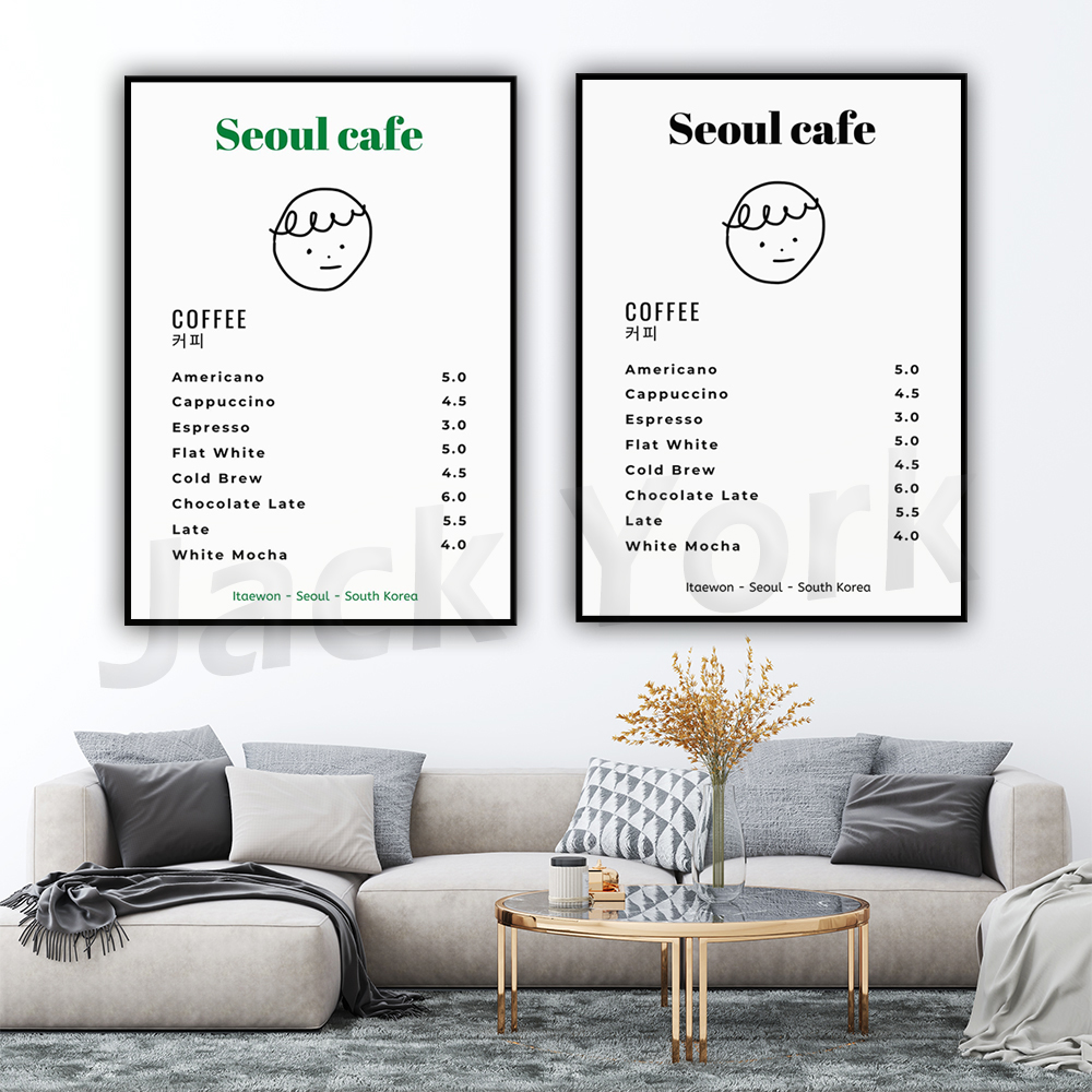 Seoul Cafe Print Wall Art Prin - đánh giá và giá South Korea Lifestyle