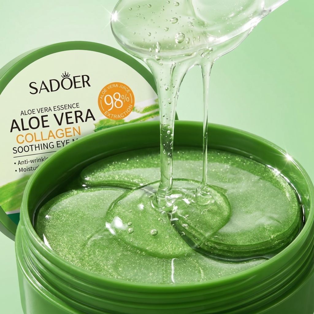 60pcs Aloe Vera Collagen Eye M - đánh giá và giá Sheet Mask Collagen