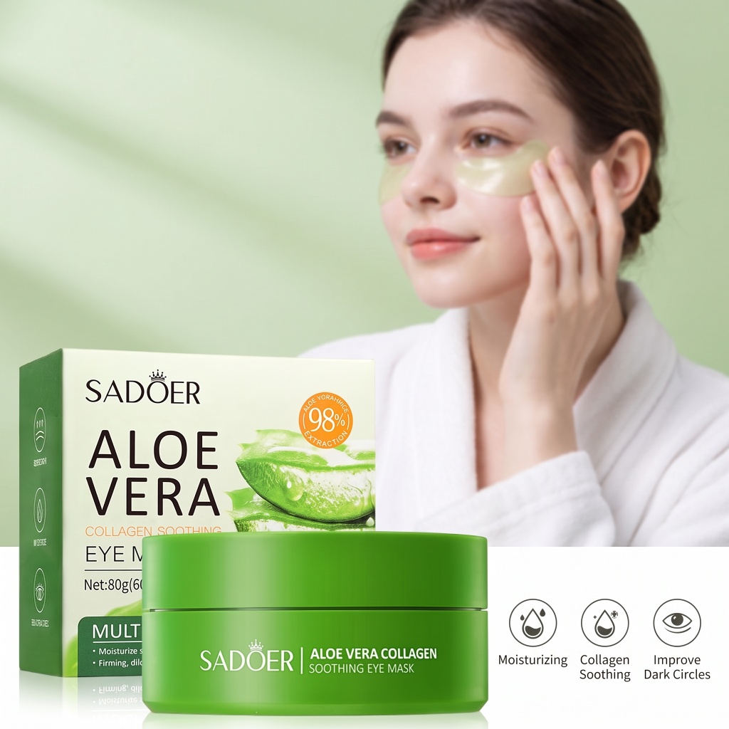 60pcs Aloe Vera Collagen Eye M - đánh giá và giá Sheet Mask Collagen